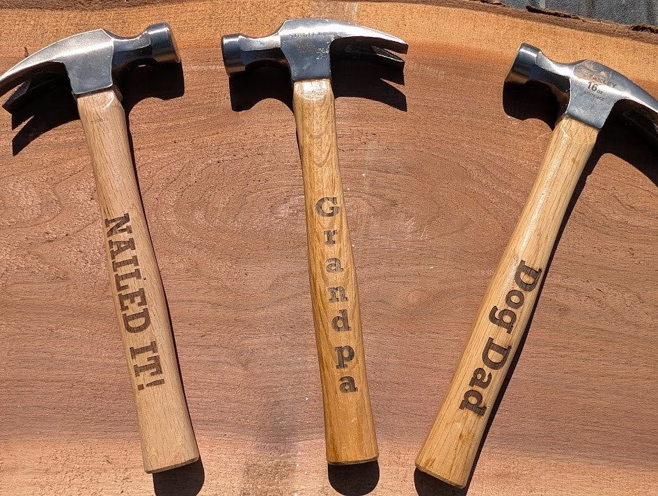 Personalized Engraved Hammer – Custom Wood Handle Gift for Dads, Grandpas